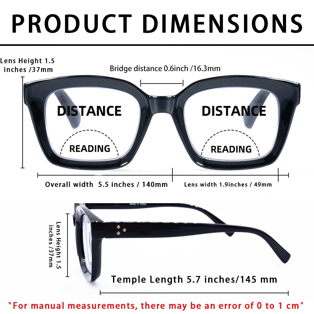 HIYANJN HIYANJN Bifocal Reading Glasses for Men and Women with Blue Light Protection and Clear Top Transition Eyewear - View 3 of 7