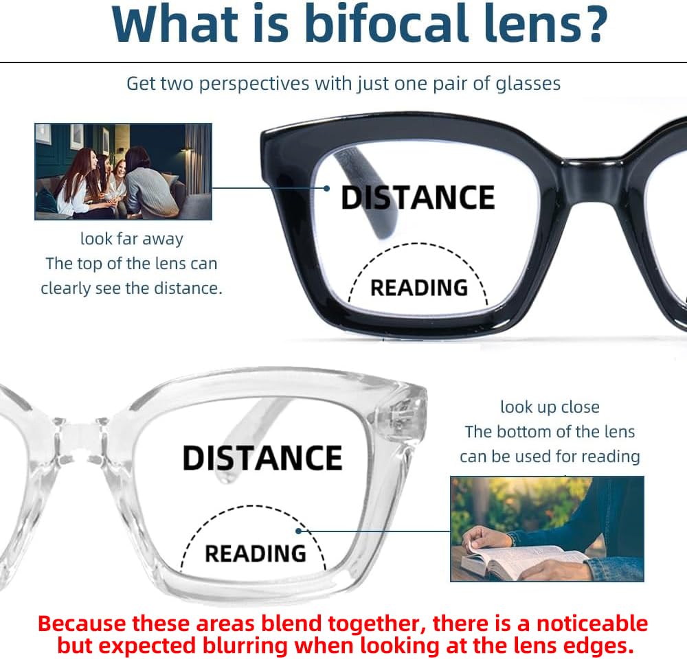 HIYANJN HIYANJN Bifocal Reading Glasses for Men and Women with Blue Light Protection and Clear Top Transition Eyewear - View 4 of 7