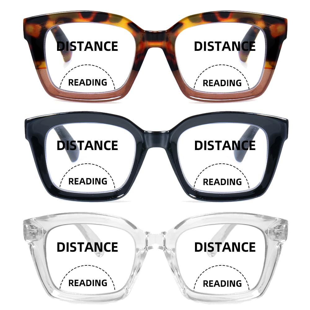 HIYANJN HIYANJN Bifocal Reading Glasses for Men and Women with Blue Light Protection and Clear Top Transition Eyewear