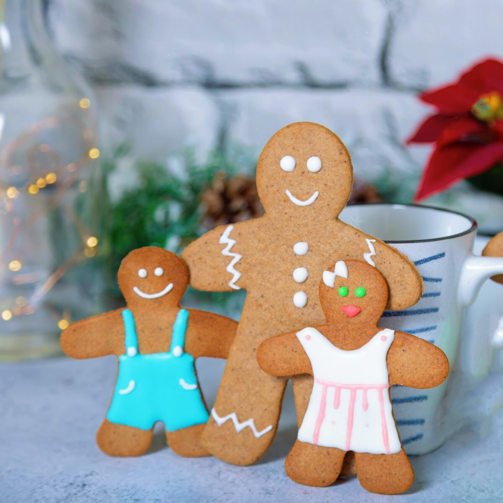 JOB JOL JOB JOL Gingerbread Man Cookie Cutters Set of 3 in 3 4 and 5 Inches Perfect for Holiday Baking - View 5 of 7