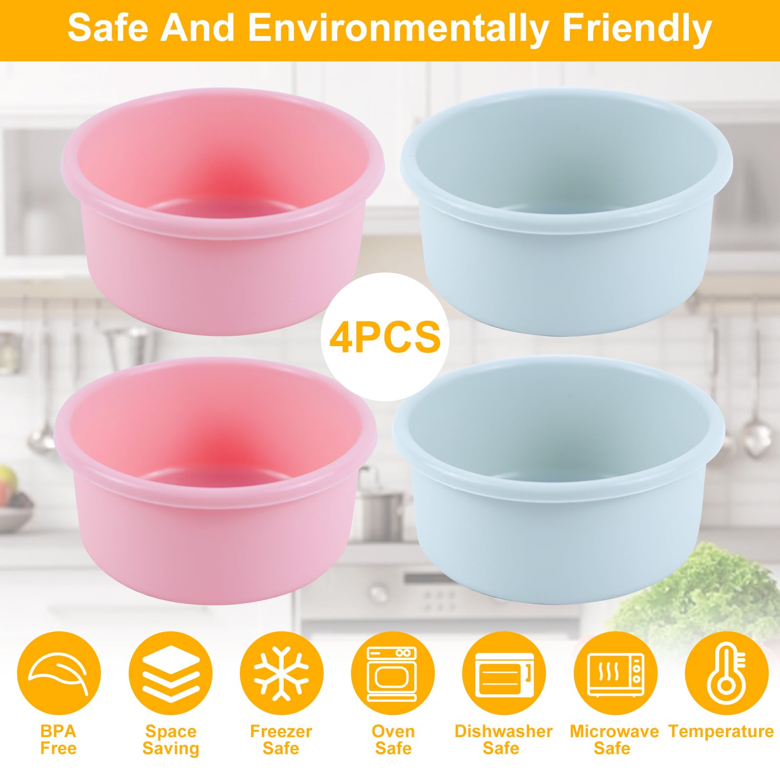 BigKing Silicone Air Fryer Egg Mold 4Pack Nonstick Reusable Egg Bite Molds BPA Free Dishwasher Safe for Perfect Poached Eggs - View 3 of 7