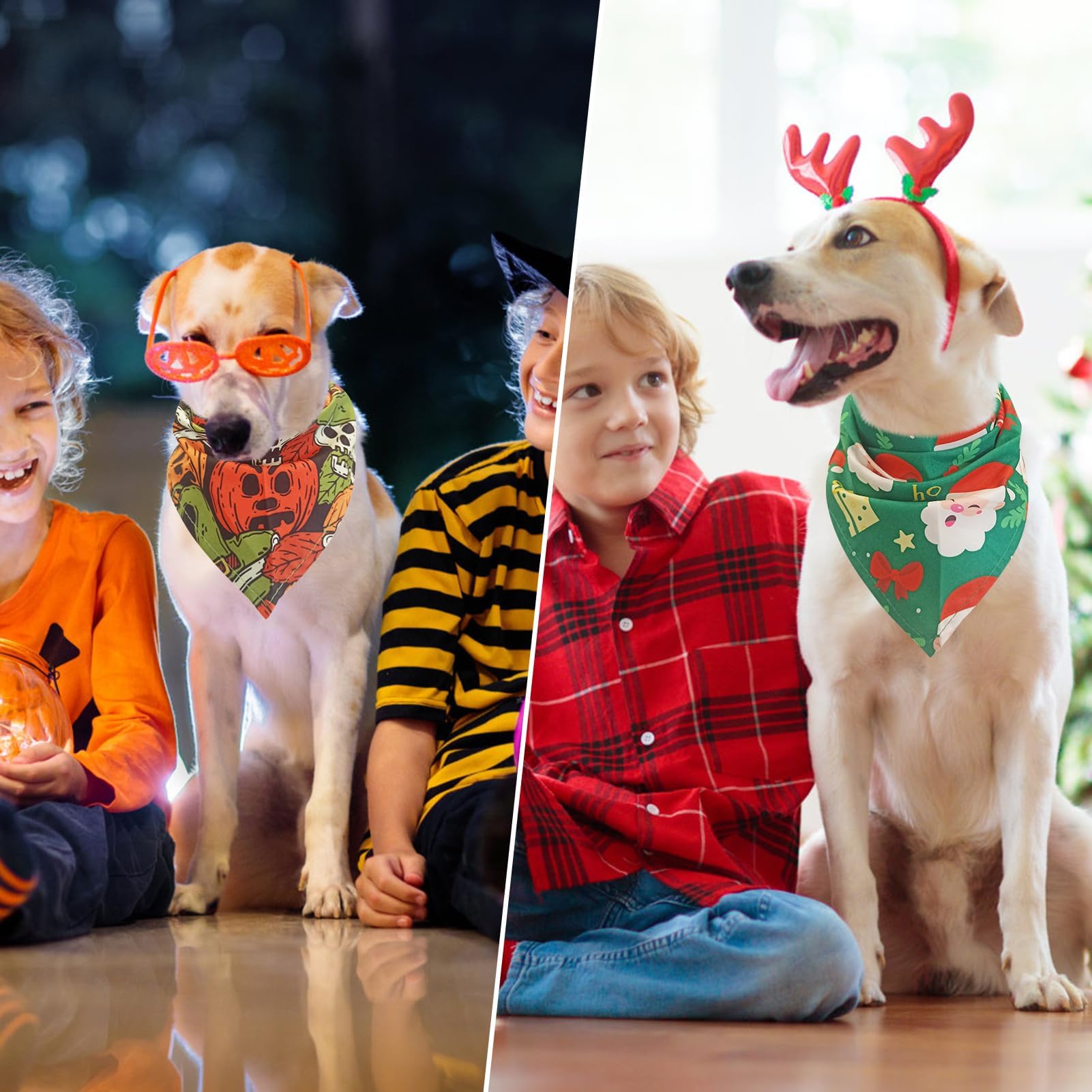 PAWCHIE PAWCHIE Holiday Dog Bandanas 10 Pack Easter 4th of July Birthday Triangle Scarves for Small to Large Dogs and Cats - View 3 of 8