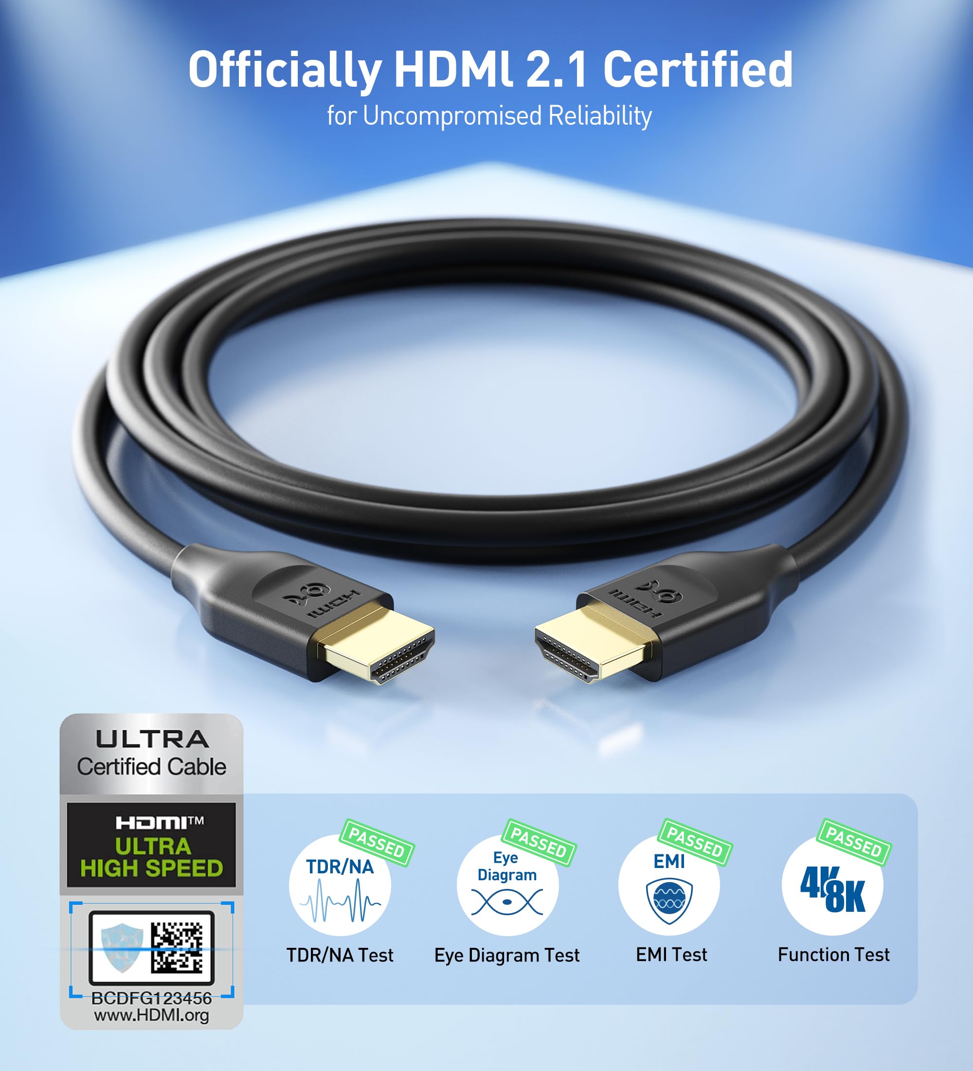 Cable Matters Cable Matters 25 ft Ultra High Speed HDMI Cable 48Gbps 8K 60Hz 4K 240Hz HDR for PS5 Xbox Series X RTX3080 Apple TV and More - View 2 of 7