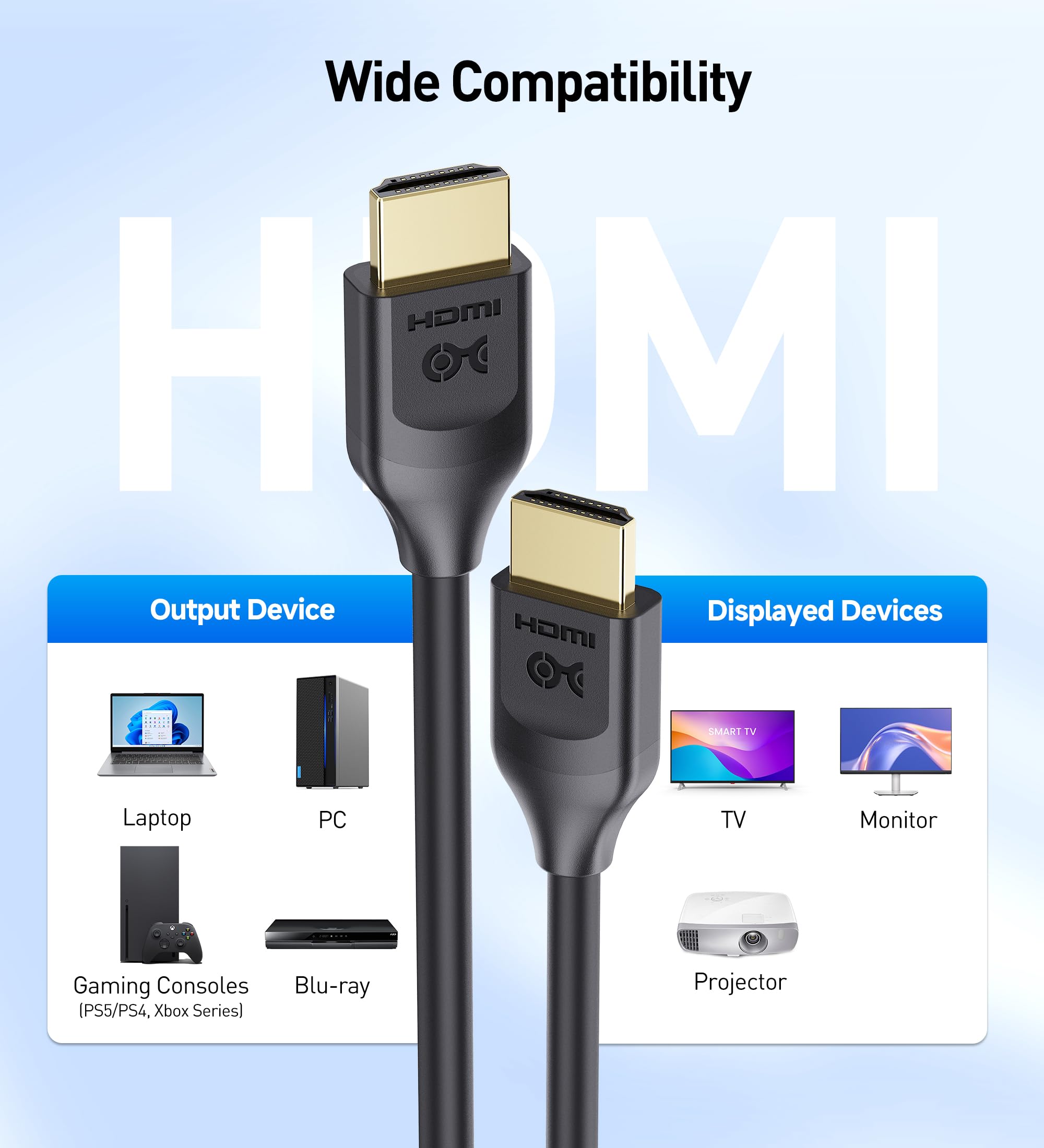 Cable Matters Cable Matters 25 ft Ultra High Speed HDMI Cable 48Gbps 8K 60Hz 4K 240Hz HDR for PS5 Xbox Series X RTX3080 Apple TV and More - View 6 of 7