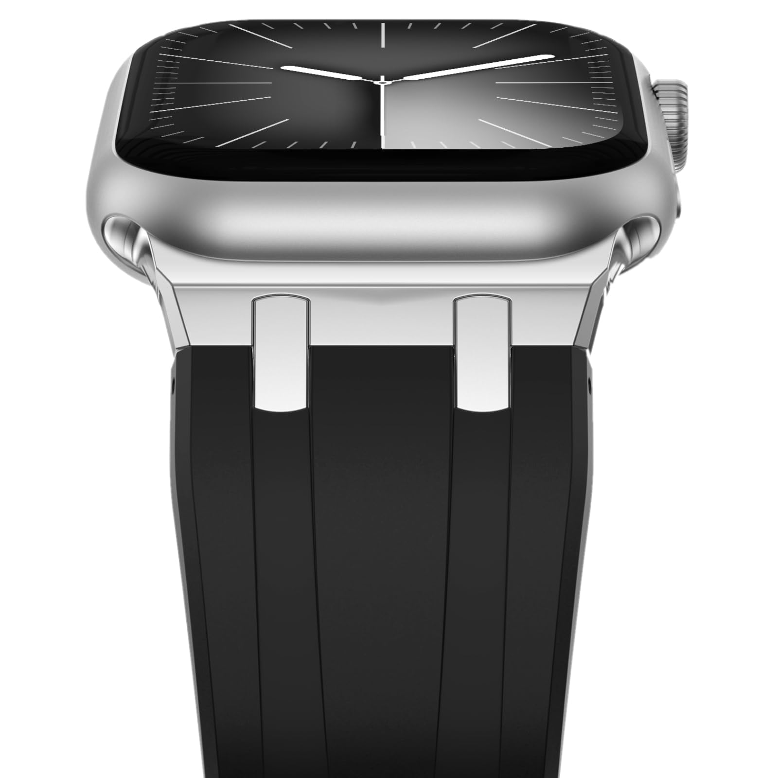 NewWays AP Luxury Silicone Rubber Band for Apple Watch Series 10 9 8 7 6 5 4 3 2 1 SE 42mm 41mm 40mm 38mm for Men