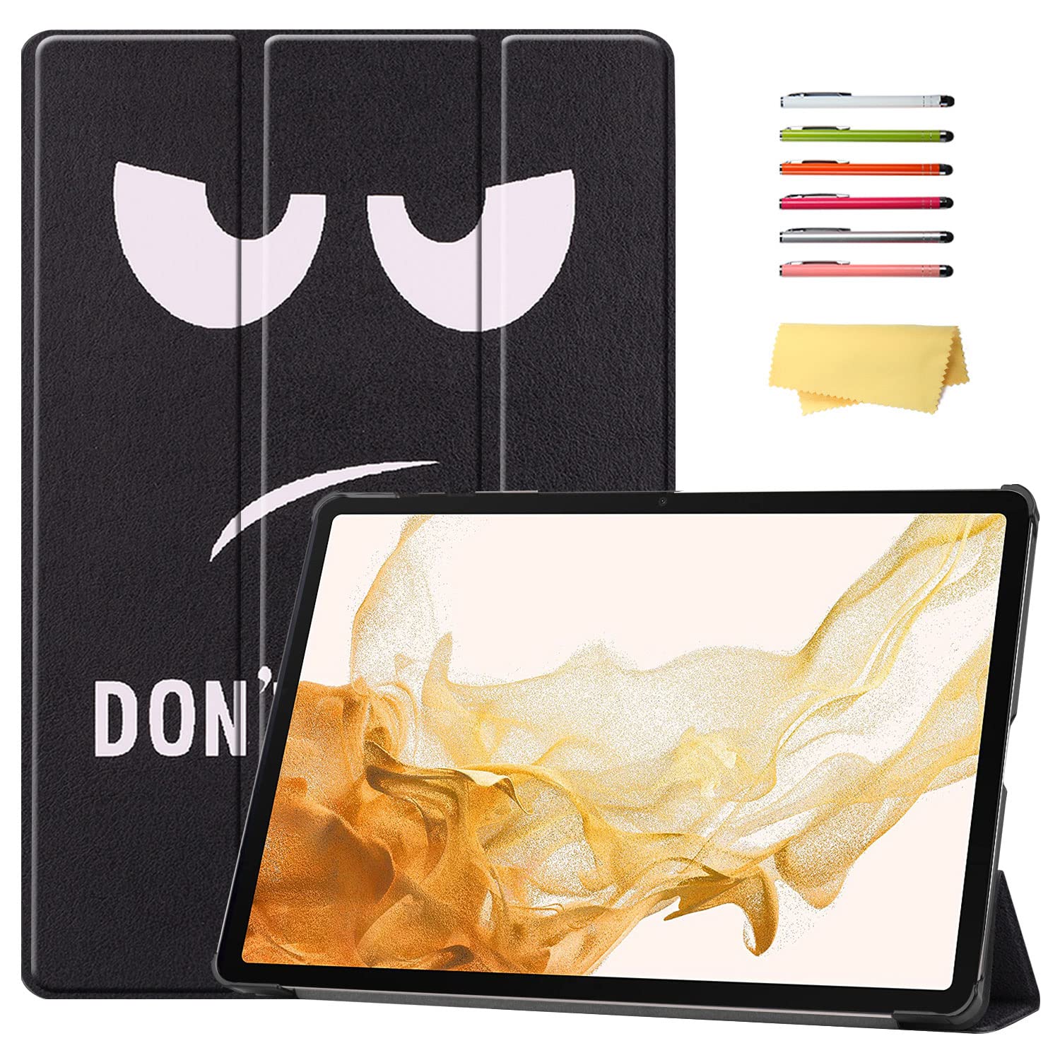 UUcovers Tri-Fold Stand Case for Samsung Galaxy Tab S10 Plus 2024 and Tab S9 Plus 2023 12.4 Inch Smart PU Leather Auto Wake Sleep Hard Back Cover