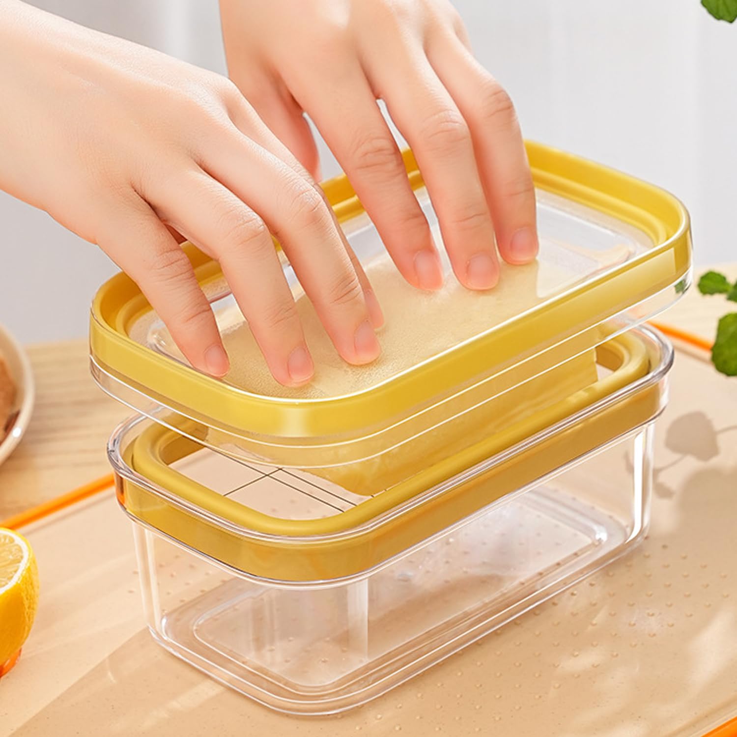 UNIVIVO UNIVIVO Airtight Butter Slicer Cutter Medium 280g Container Dish with Lid for Fridge Ideal for Fresh Butter Storage - View 3 of 9