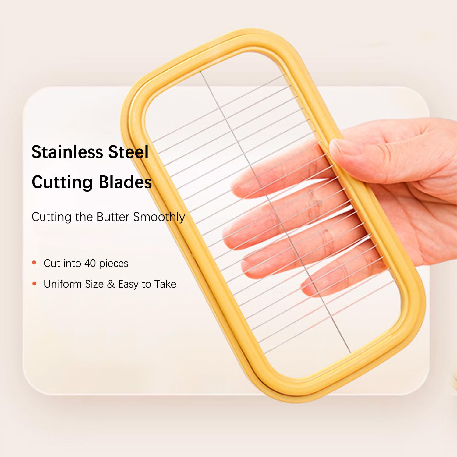 UNIVIVO UNIVIVO Airtight Butter Slicer Cutter Medium 280g Container Dish with Lid for Fridge Ideal for Fresh Butter Storage - View 4 of 9