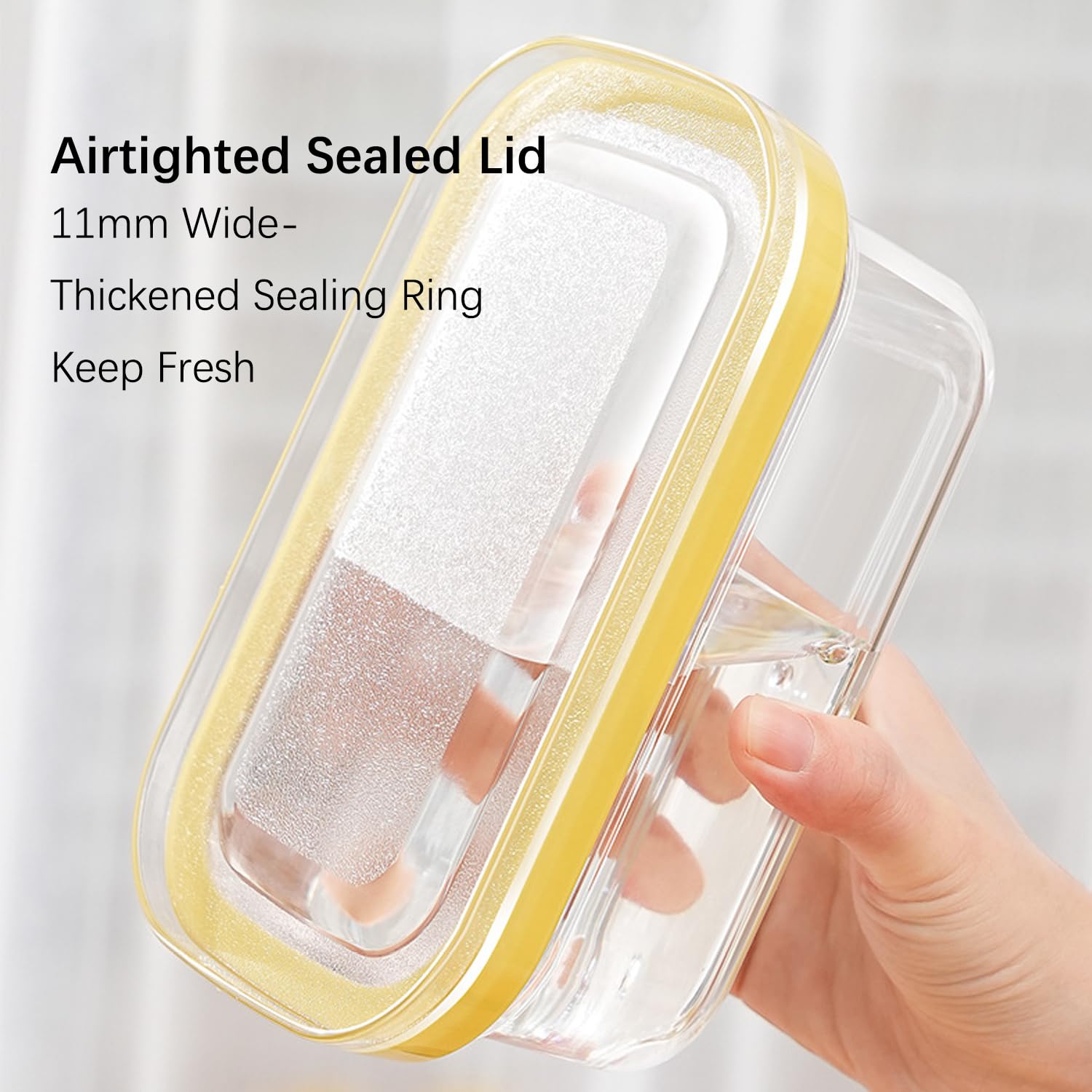 UNIVIVO UNIVIVO Airtight Butter Slicer Cutter Medium 280g Container Dish with Lid for Fridge Ideal for Fresh Butter Storage - View 5 of 9