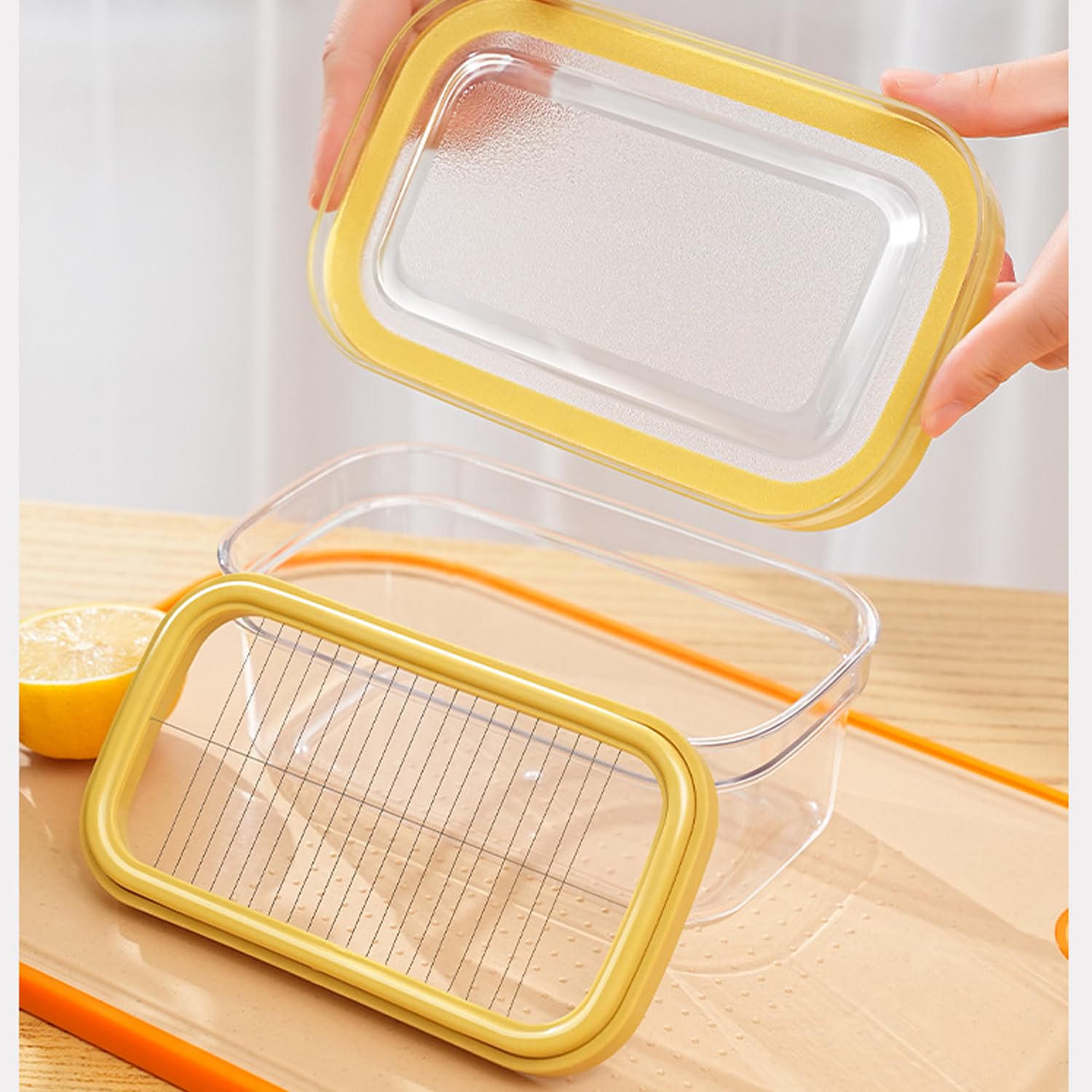 UNIVIVO UNIVIVO Airtight Butter Slicer Cutter Medium 280g Container Dish with Lid for Fridge Ideal for Fresh Butter Storage - View 6 of 9