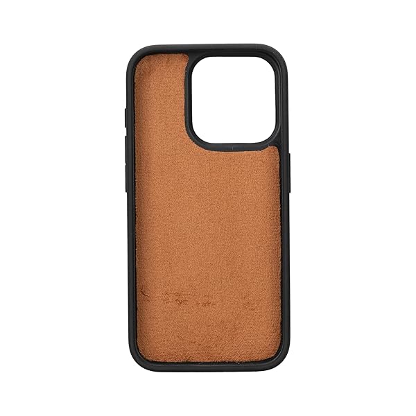 Bayelon Bayelon Leather Wallet Case for iPhone 15 Pro with Detachable Card Holder and RFID Blocking in Rustic Tan MagSafe Compatible - View 10 of 11