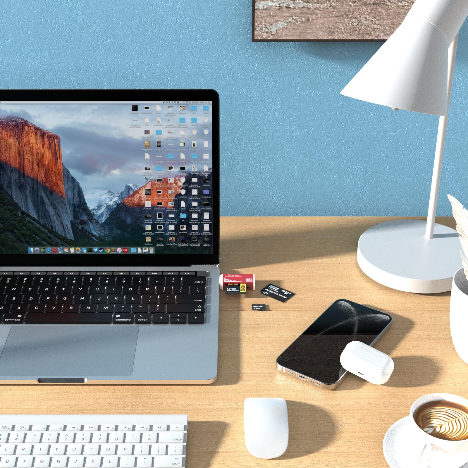 Wansurs 4-in-1 Micro SD Card Reader USB Adapter for MS Duo Pro M2 SDXC SDHC MMC RS-MMC Micro SDXC Micro SDHC TF Card 2 Pack Blue - View 6 of 6