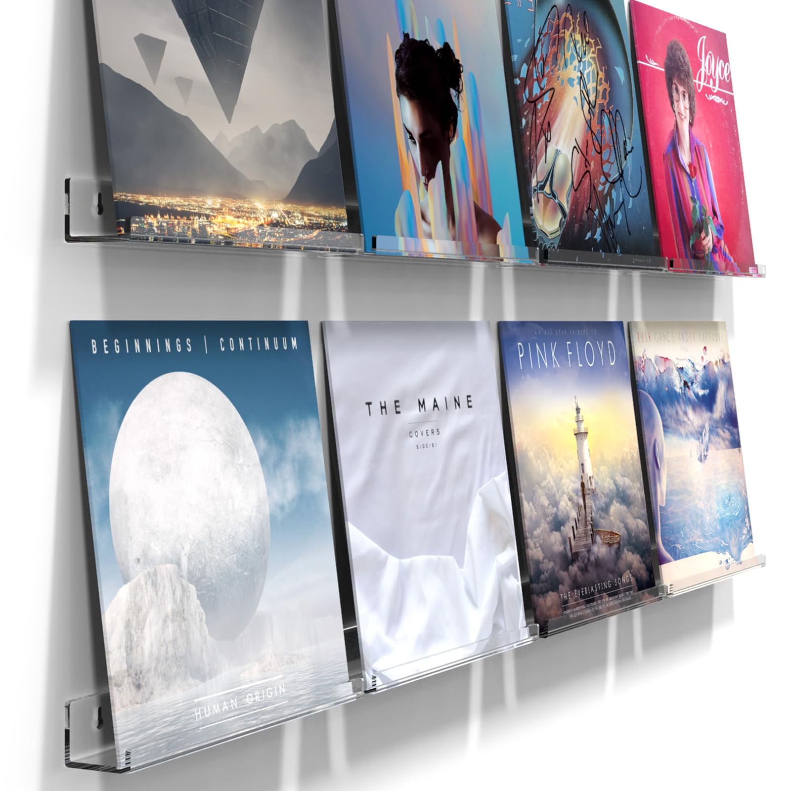 Adeptus Mechanicus Adeptus Mechanicus 8 Pack Vinyl Record Wall Mount Clear Acrylic Album Holder Display Collector Item