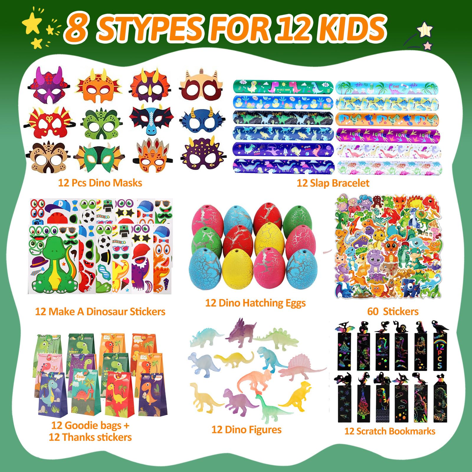 CIRDOTSH CIRDOTSH Dinosaur Party Favors for Kids Birthday Supplies Goodie Bags Toys Gifts Fillers for Boys and Girls Dinosaur Themed Celebration - View 2 of 7