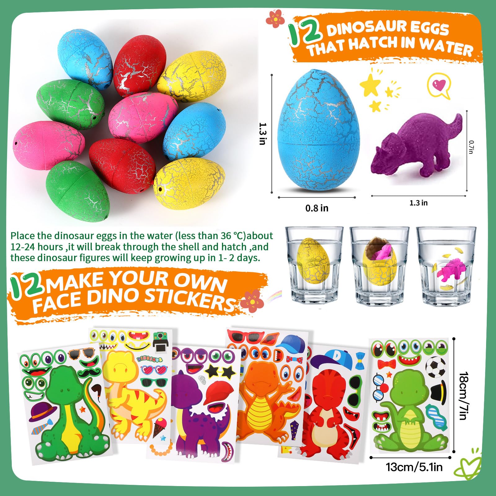 CIRDOTSH CIRDOTSH Dinosaur Party Favors for Kids Birthday Supplies Goodie Bags Toys Gifts Fillers for Boys and Girls Dinosaur Themed Celebration - View 5 of 7