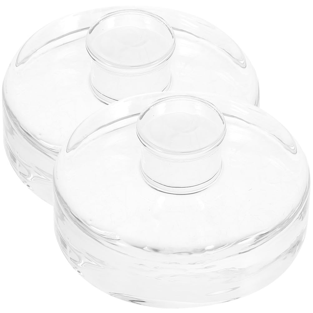 HOMSFOU HOMSFOU 2pcs Fermented Glass Weights for 1 Gallon Jars Perfect for Sauerkraut Pickling and Fermenting with Wide Mouth Mason Jar Lids - View 2 of 9