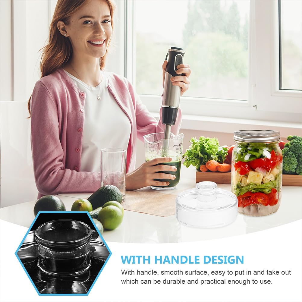 HOMSFOU HOMSFOU 2pcs Fermented Glass Weights for 1 Gallon Jars Perfect for Sauerkraut Pickling and Fermenting with Wide Mouth Mason Jar Lids - View 7 of 9