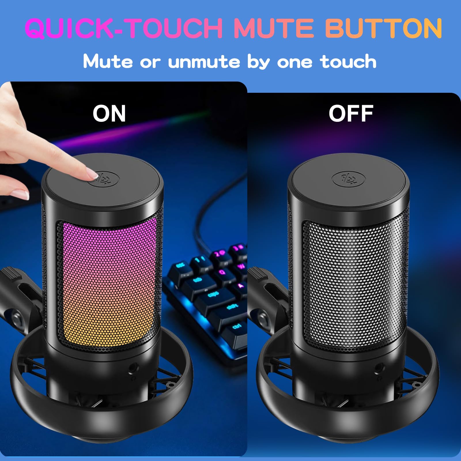 KingSom KingSom Gaming USB Microphone with Noise Cancellation Boom Arm for Streaming Podcasting and Recording on Discord and YouTube - View 2 of 7