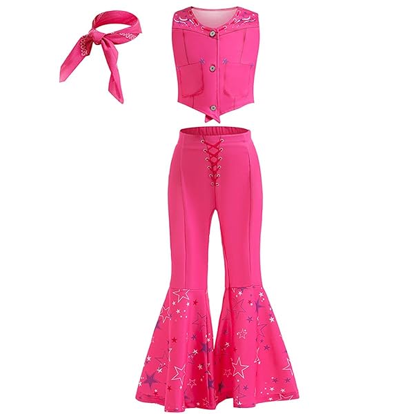 iTVTi iTVTi Hot Pink Cowgirl Costume for Girls 3-4 Years Perfect for Halloween Birthday Party and Cosplay Dress Up