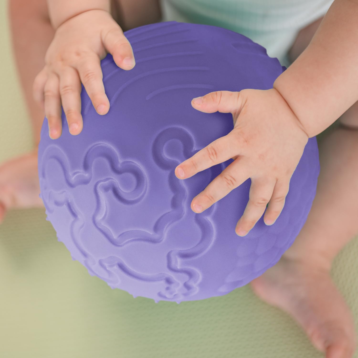 Edushape Edushape Texture-iffic Sensory Ball 7 Inch Purple Baby Ball for Gross Motor Skills Development with 8 Tactile Patterns - View 4 of 6