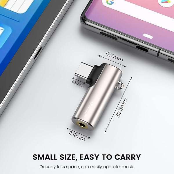 MOSWAG MOSWAG USB C to 3.5mm Right Angled Headphone Adapter for Samsung Galaxy & Huawei Devices - View 8 of 8