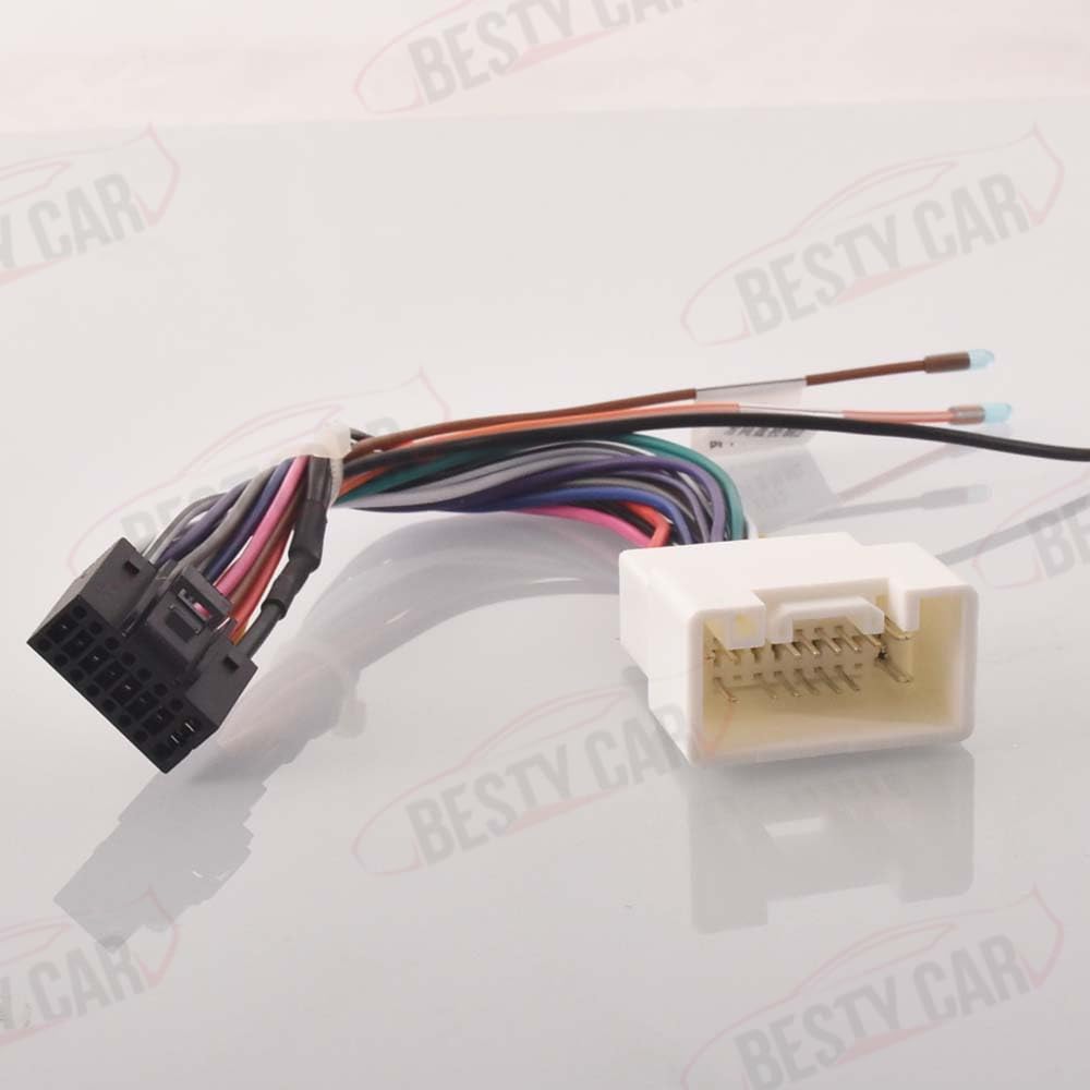 Bestycar 16pin Car Radio Stereo Power Wiring Harness Cable for Mitsubishi Lancer EX ASX 2008 to 2015 Galant Low Trim Level - View 3 of 8