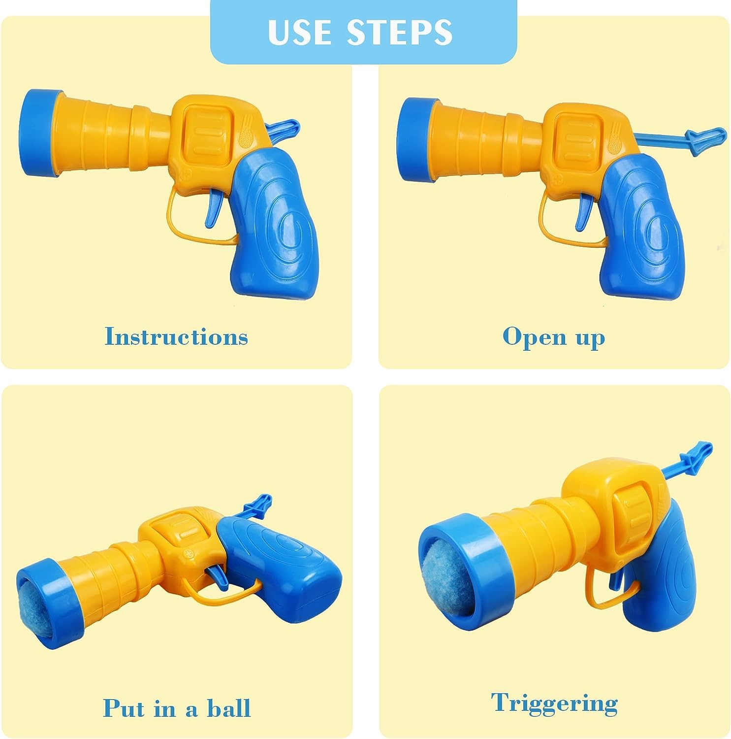 Mewlmart Mewlmart Interactive Cat Launcher Toys Indoor Enrichment Set with 50 Pom-Pom and Puff Balls 1.2IN for Fun Playtime - View 3 of 6