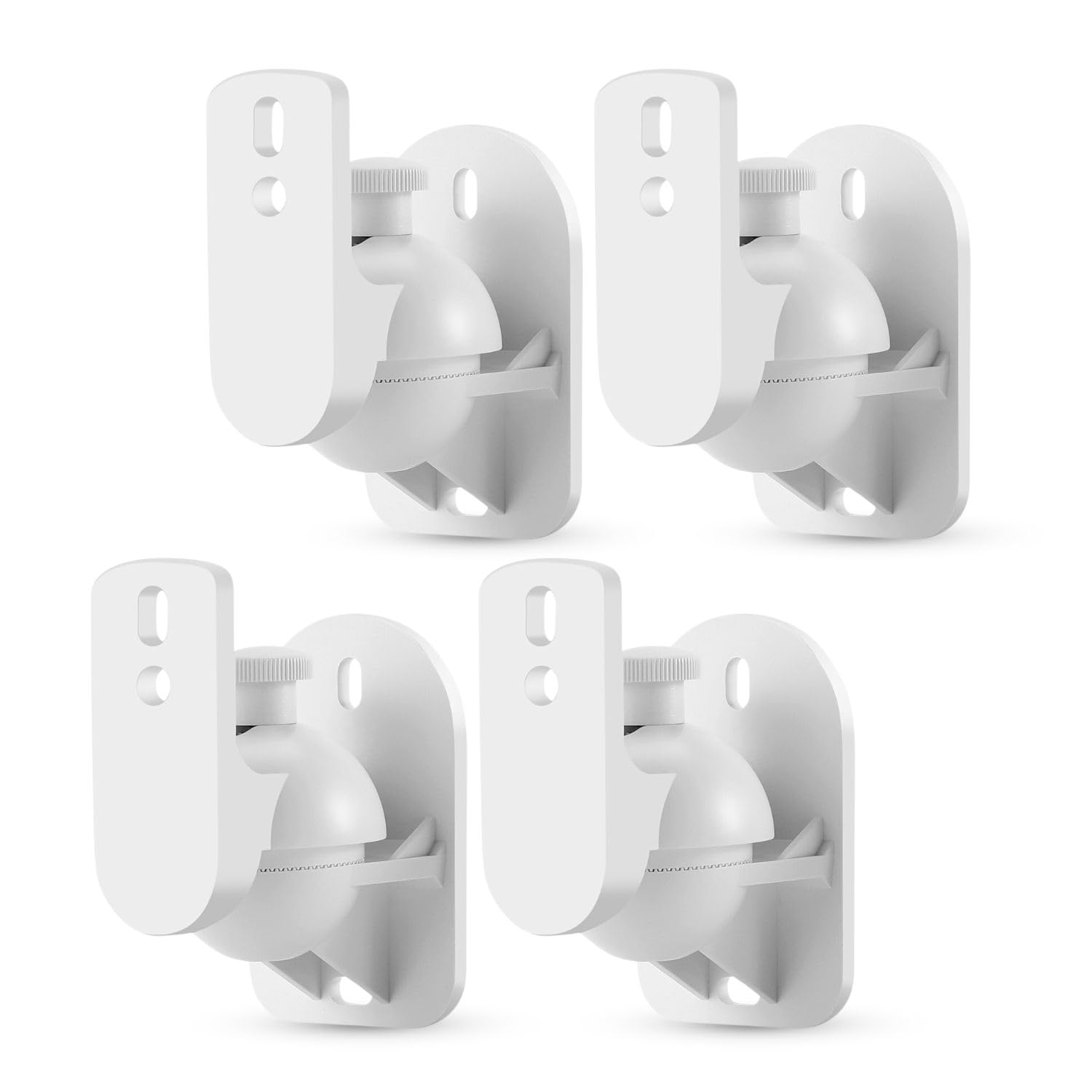 TNP Products Adjustable TNP Universal Satellite Speaker Wall Mount Bracket - 4 Pack for Home Theater Surround Sound
