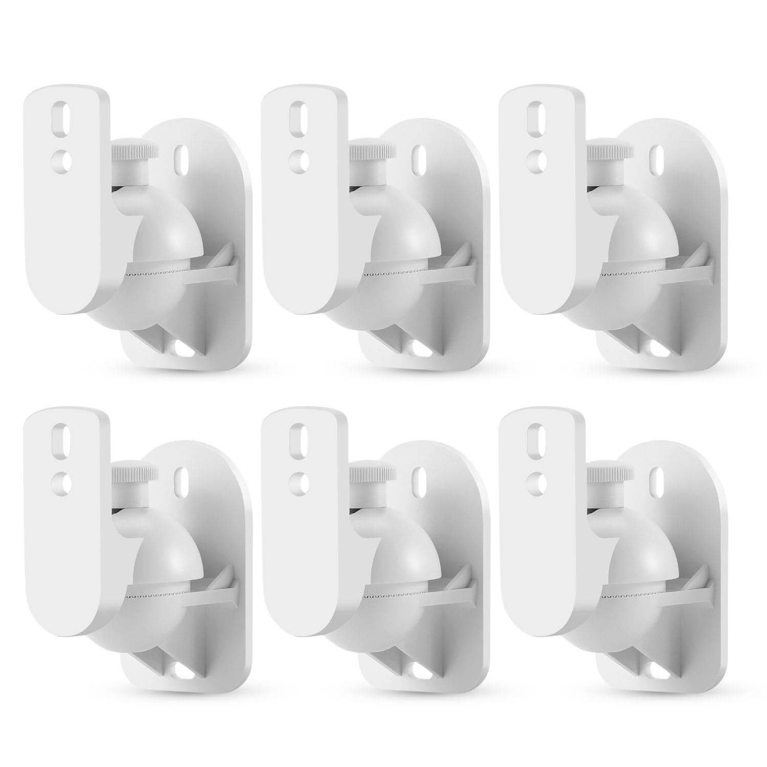 TNP Products Adjustable TNP Universal Satellite Speaker Wall & Ceiling Mounts - 6 Pack for Home Theater Surround Sound
