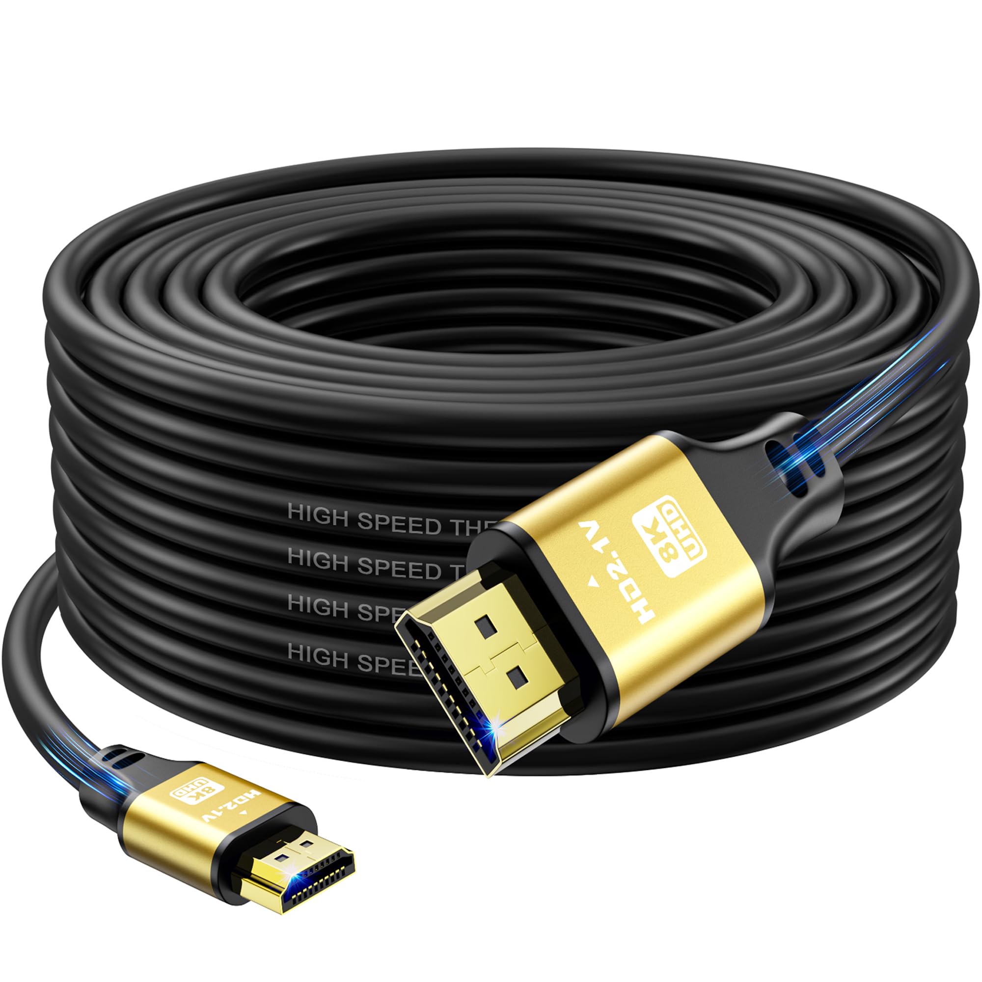 jojobnj Jojobnj 50ft HDMI Cable 4K 60Hz High Speed HDMI 2.0 Cord Ultra HD Compatible with Xbox PS5 PS4 HDTV Laptop and More
