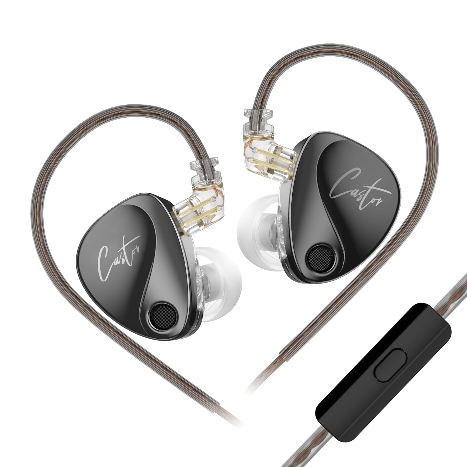 EZ EAR KZ Castor Dual-Driver In Ear Monitor Headphones with Adjustable Bass for Musicians Gamers and Singers - View 2 of 3