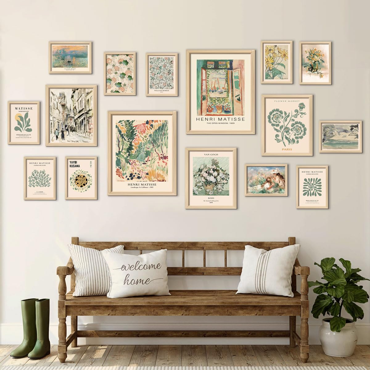 ANERZA Anerza 16 PCS Sage Green Wall Art Decor Matisse Prints for Bedroom Abstract Posters Room Aesthetic Collage Kit Pictures Living Room Decor - View 5 of 6