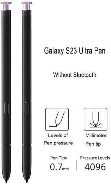Befzygwk 2 Pcs Galaxy S23 Ultra S Pen Replacement - Touch Stylus for Samsung S23 Ultra 5G (Lavender) - No Bluetooth Tips/Nibs - View 5 of 7