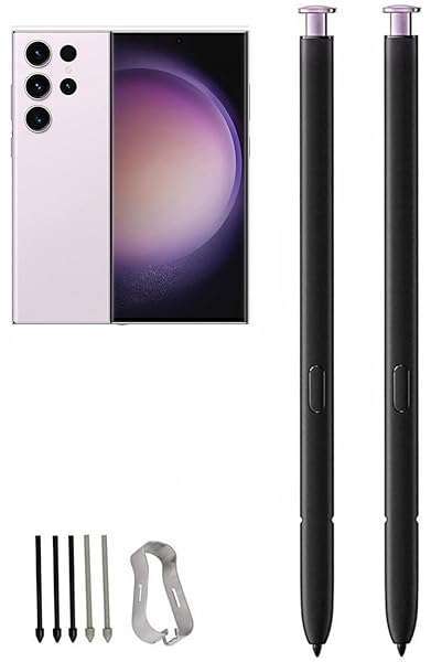 Befzygwk 2 Pcs Galaxy S23 Ultra S Pen Replacement - Touch Stylus for Samsung S23 Ultra 5G (Lavender) - No Bluetooth Tips/Nibs - View 3 of 7