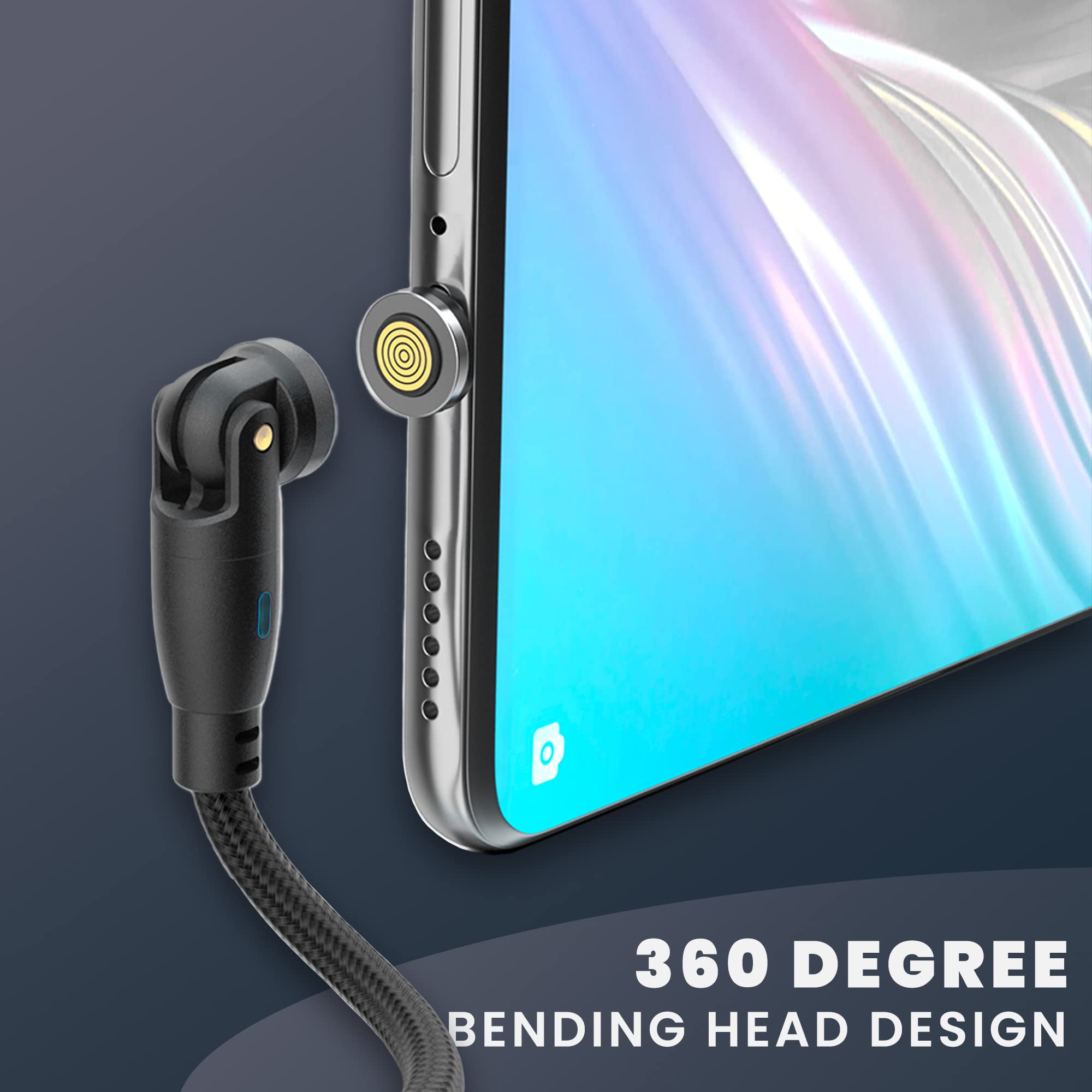 Magnilink Magnilink 360 PRO 100W Magnetic USB C Phone Charger Pack of 2 Fast Charging Data Cable Compatible with iProducts Type-C Micro USB Forest Green - View 7 of 9