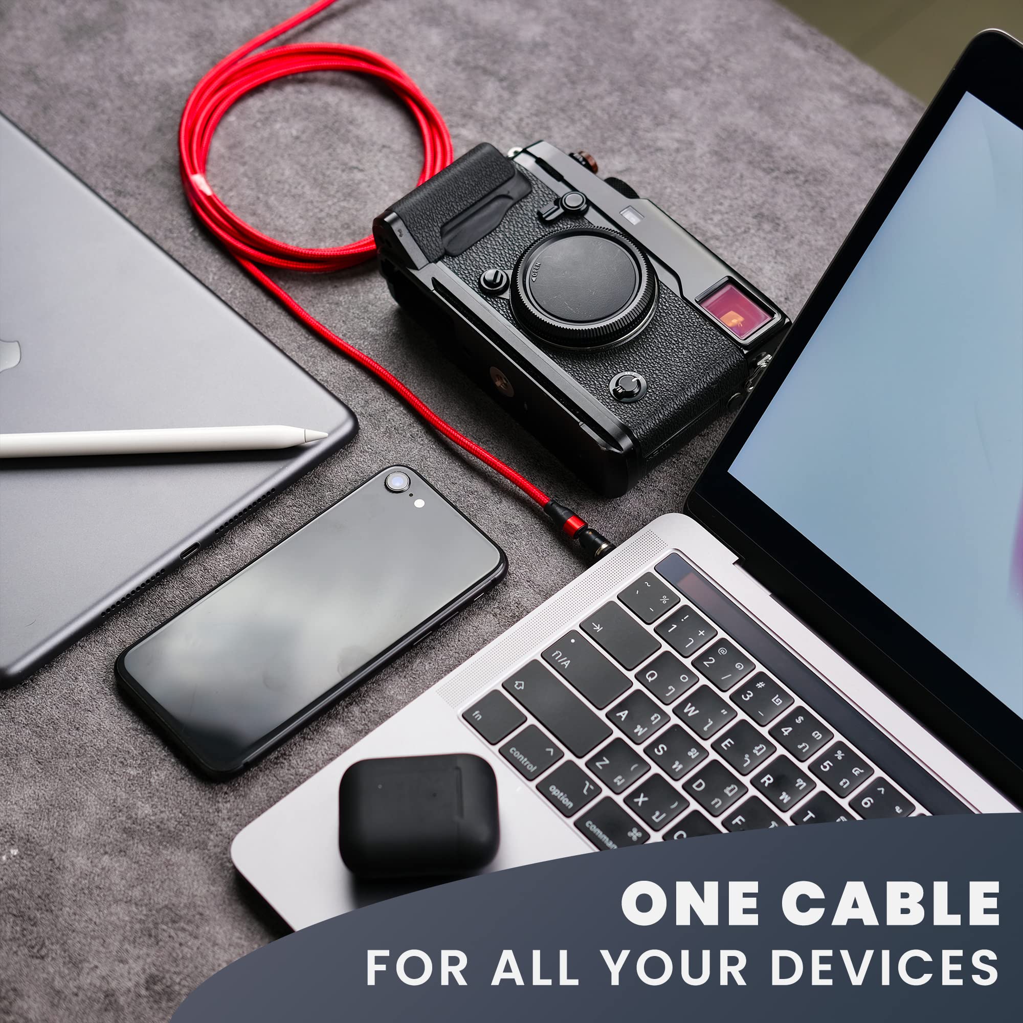 Magnilink Magnilink 360 PRO 100W Magnetic USB C Phone Charger Pack of 2 Fast Charging Data Cable Compatible with iProducts Type-C Micro USB Forest Green - View 8 of 9