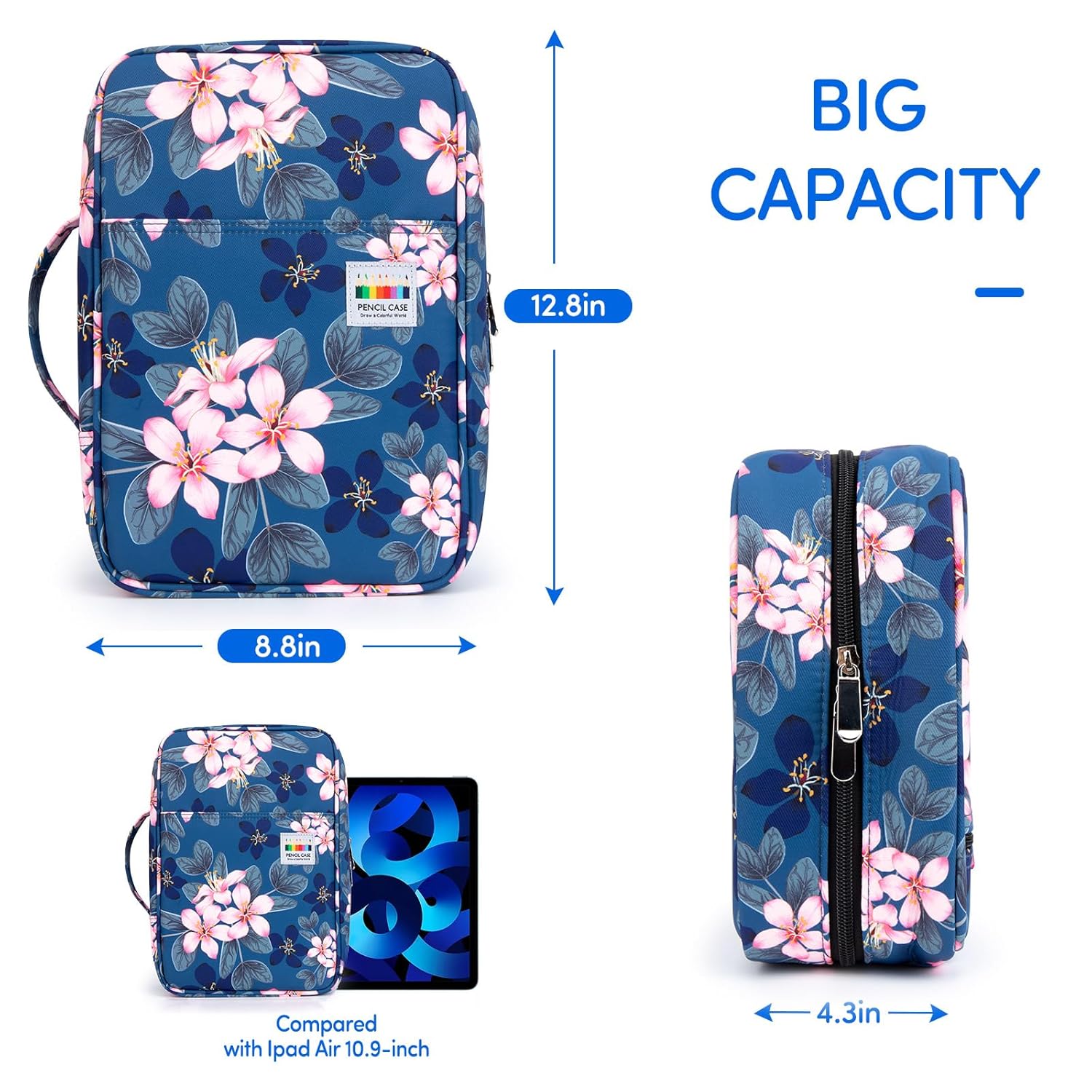 YOUSHARES YOUSHARES 300 Slots Color Pencil Case Multilayer Organizer for Prismacolor Colored Pencils and Gel Pens in Magnolia Color - View 4 of 9