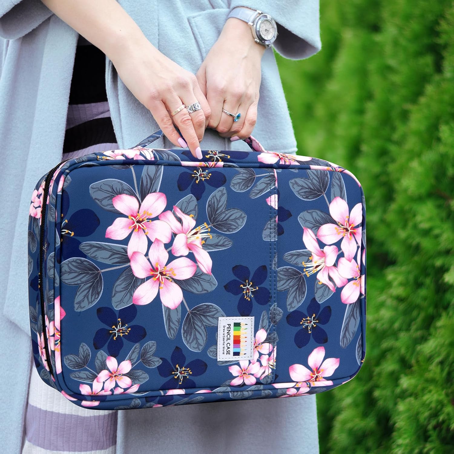 YOUSHARES YOUSHARES 300 Slots Color Pencil Case Multilayer Organizer for Prismacolor Colored Pencils and Gel Pens in Magnolia Color - View 5 of 9