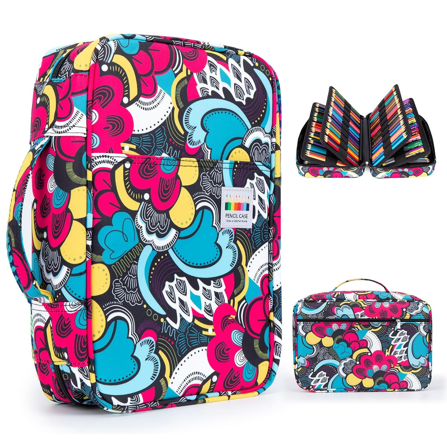 YOUSHARES YOUSHARES 300 Slots Color Pencil Case Multilayer Organizer for Prismacolor Colored Pencils and Gel Pens in Magnolia Color - View 7 of 9