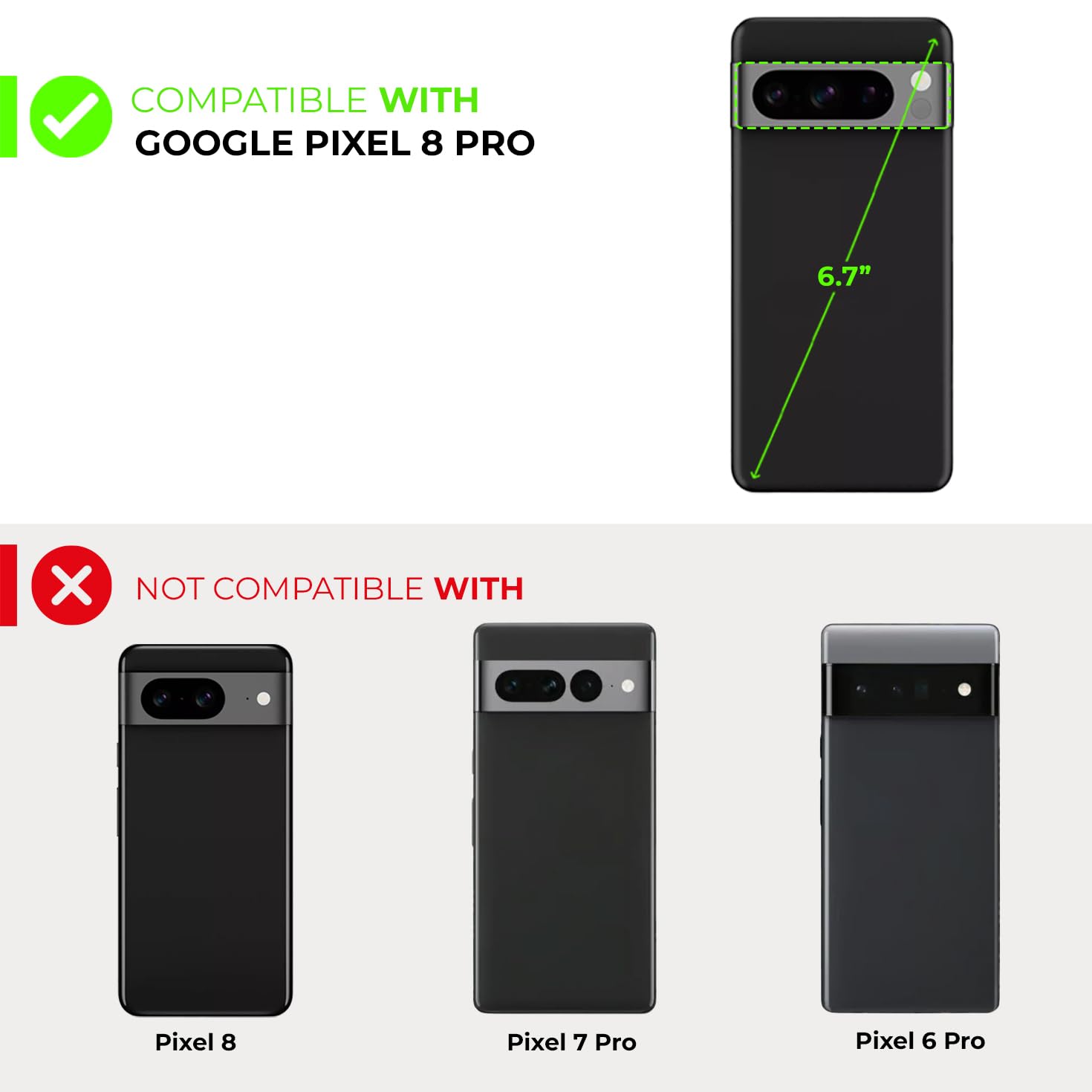 Snakehive Snakehive Leather Wallet Phone Case for Google Pixel 8 Pro Vintage Genuine Leather Flip Folio Cover with Viewing Stand and Card Holder Green - View 6 of 6