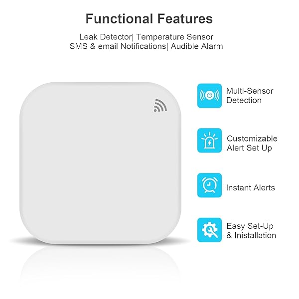 Filotimo Filotimo Smart Water Leak Detectors WiFi Alarm with App Alerts for Home Basement Kitchen Laundry and Bathroom - View 7 of 9