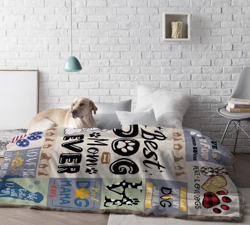 AJIIUSV AJIIUSV Dog Mom Blanket 60x80 Inch Perfect Gift for Dog Lovers Women Ideal for Mothers Day Christmas and Thanksgiving - View 2 of 8