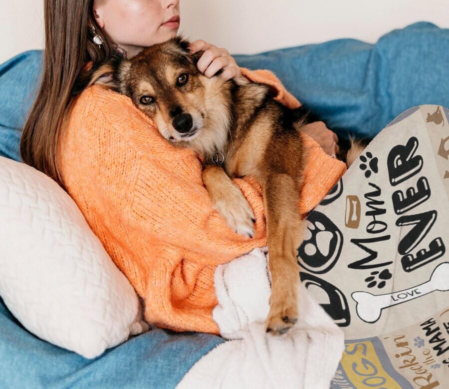 AJIIUSV AJIIUSV Dog Mom Blanket 60x80 Inch Perfect Gift for Dog Lovers Women Ideal for Mothers Day Christmas and Thanksgiving - View 3 of 8