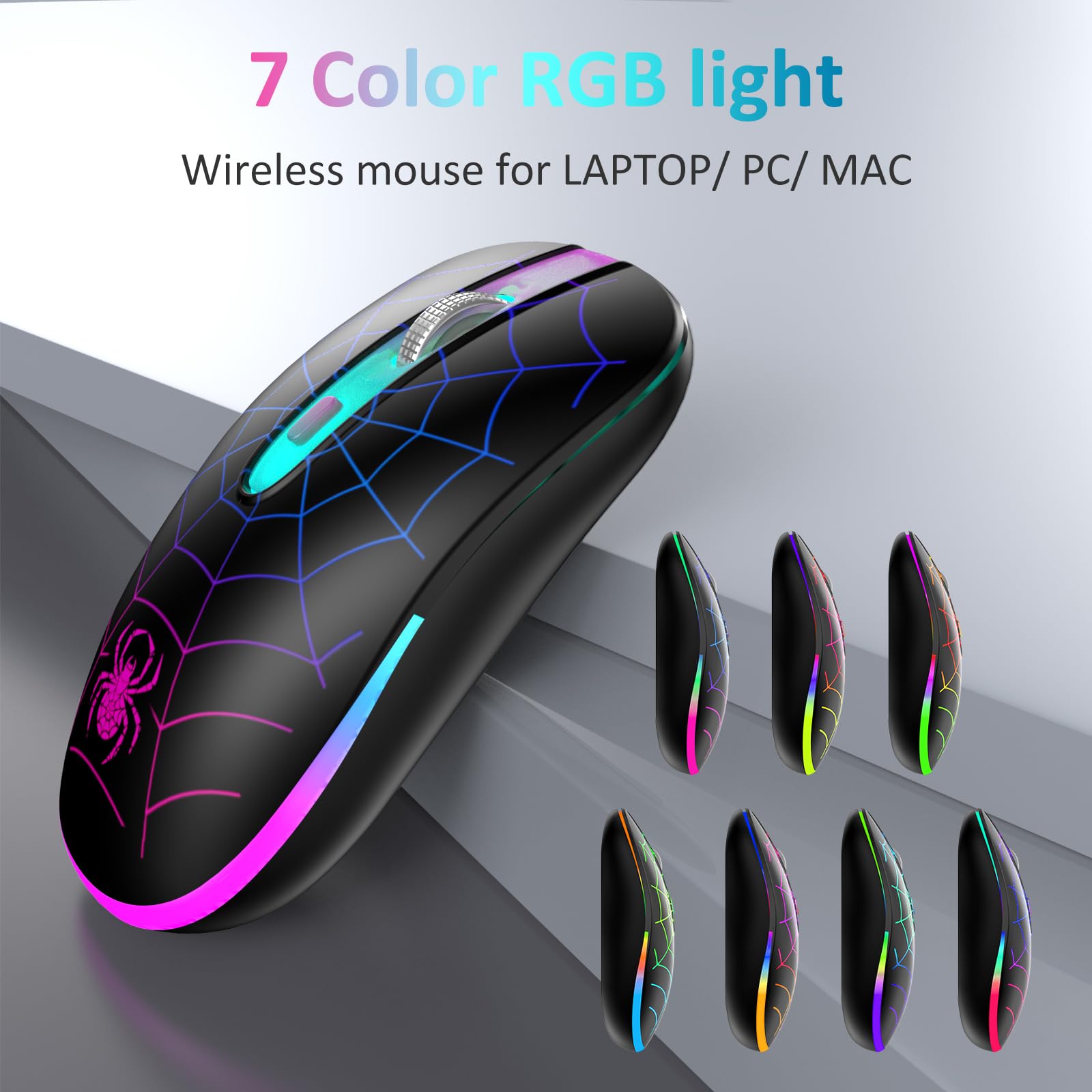 TaIYanG TaIYanG Wireless Mouse 2.4G Portable Optical Quiet Cute Mouse with USB Receiver Type C Adapter 3 Adjustable DPI LED for Laptop PC MacBook - View 2 of 8