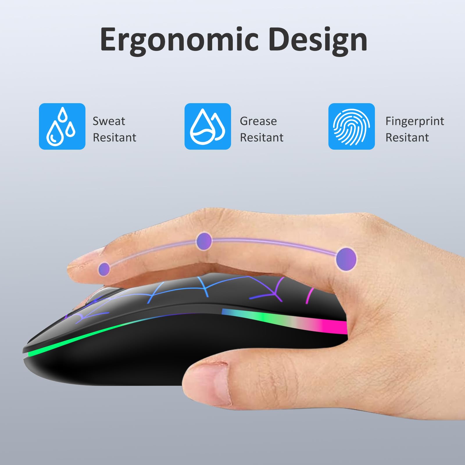 TaIYanG TaIYanG Wireless Mouse 2.4G Portable Optical Quiet Cute Mouse with USB Receiver Type C Adapter 3 Adjustable DPI LED for Laptop PC MacBook - View 7 of 8