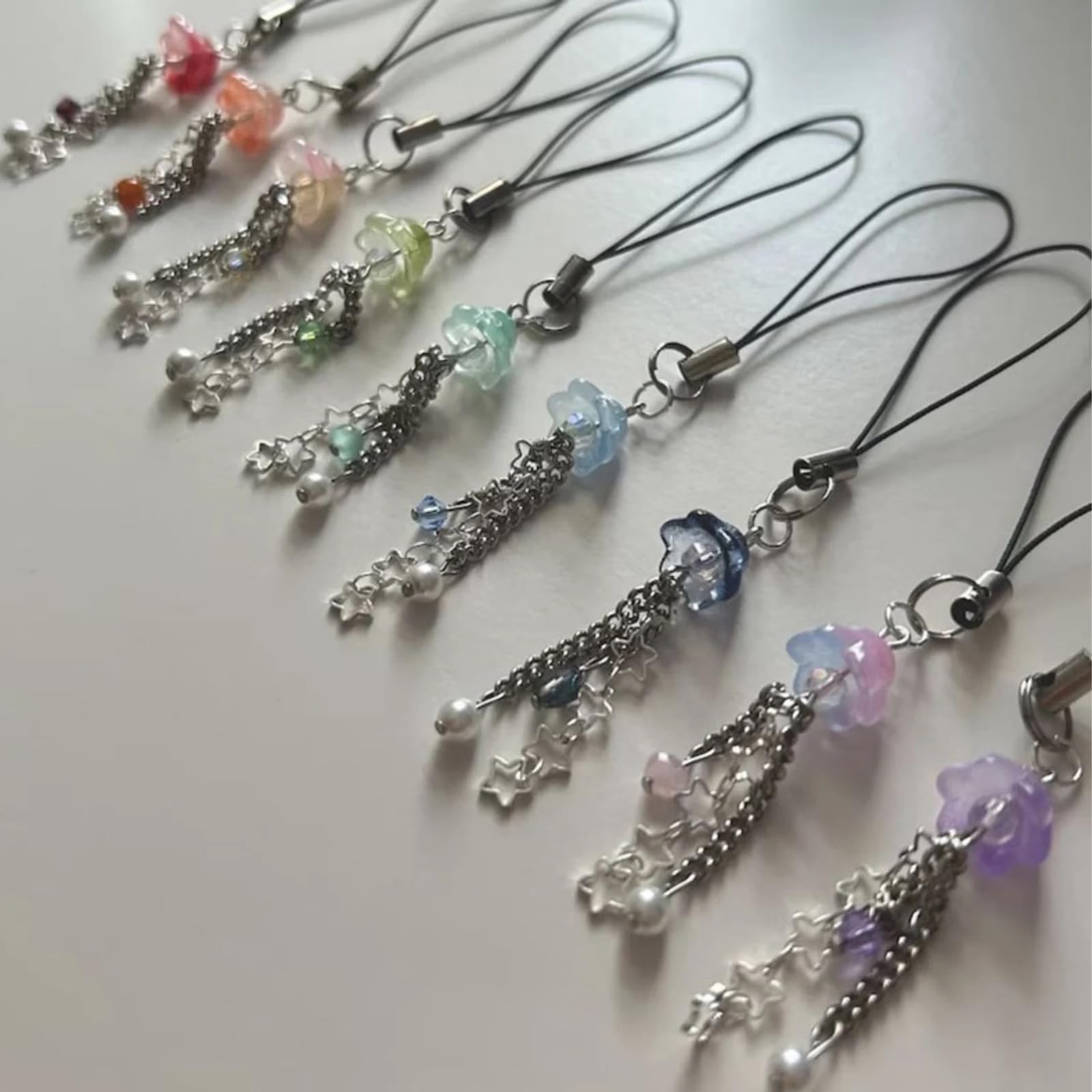 Agromusk Agromusk Jellyfish Phone Charm Y2K Beaded Phone Strap Cute Aesthetic Cell Phone Accessories Chain for Women Green - View 7 of 9