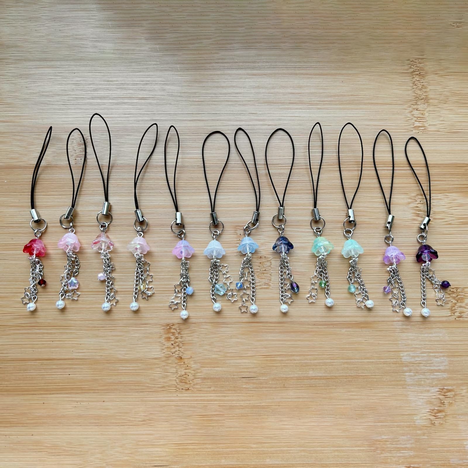 Agromusk Agromusk Jellyfish Phone Charm Y2K Beaded Phone Strap Cute Aesthetic Cell Phone Accessories Chain for Women Green - View 8 of 9