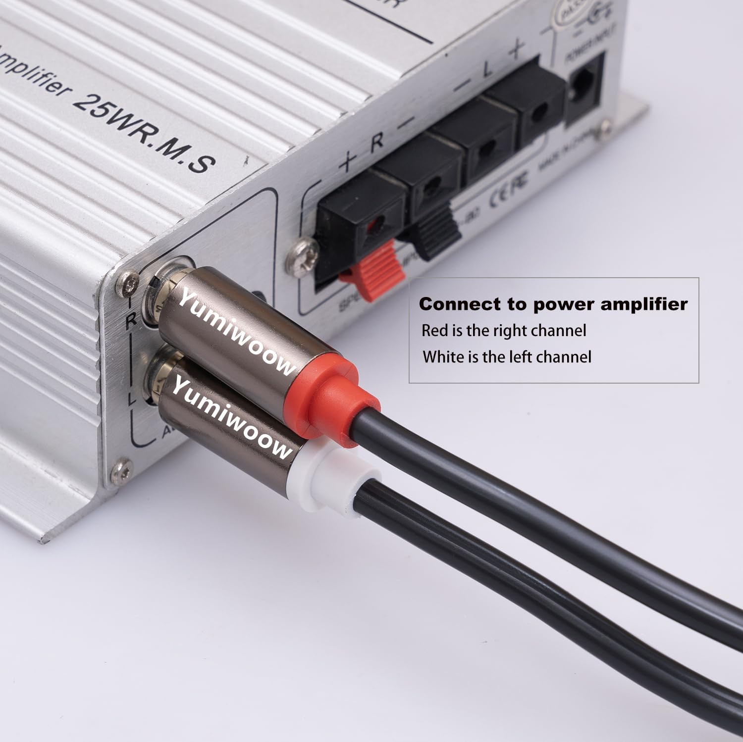 Yumiwoow Yumiwoow RCA Cables 2 Pack HiFi Sound PVC Jacket Shielded 2Male to 2Male Audio Stereo Subwoofer Cable for Home Theater and Speakers 3Ft - View 3 of 6