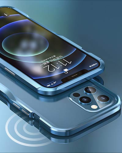 HENGHUI HENGHUI Aluminum Bumpers for iPhone 15 Pro Max Slim Shock Absorbent Metal Frame Case with Strap Hole Cool Design Silver - View 6 of 7