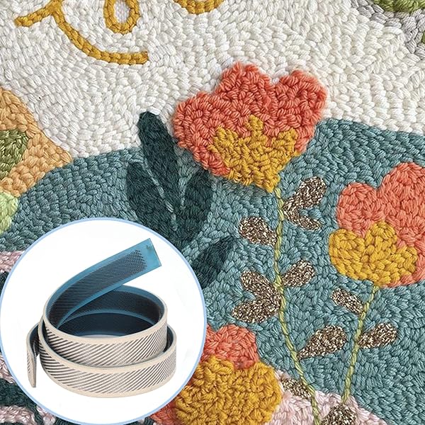 Fdit Fdit Strip Rug Fabric Hooking 107cm Long for Tufting Frame Stitch and Embroidery - View 5 of 11